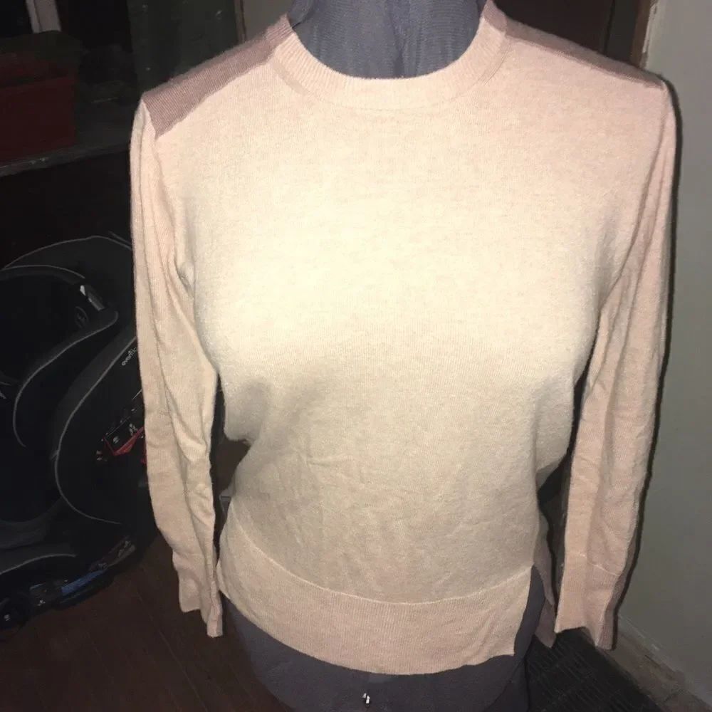 J Crew high low two tone sweater